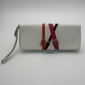 RARE Vintage COACH 9721 White Nappa & Genuine Lizard Clutch - August 2003